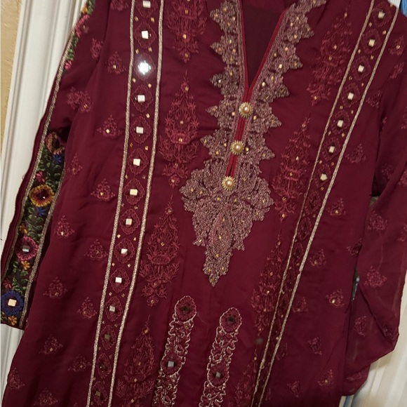 Eid / Diwali Pakistani/ Indian fancy kameez shalwar size large - Picture 3 of 7